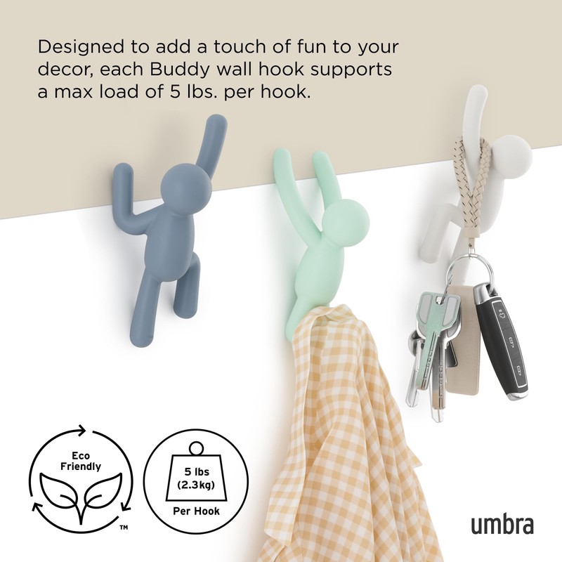 Umbra Buddy Wall Hooks – Decorative Wall Mounted Coat Hooks