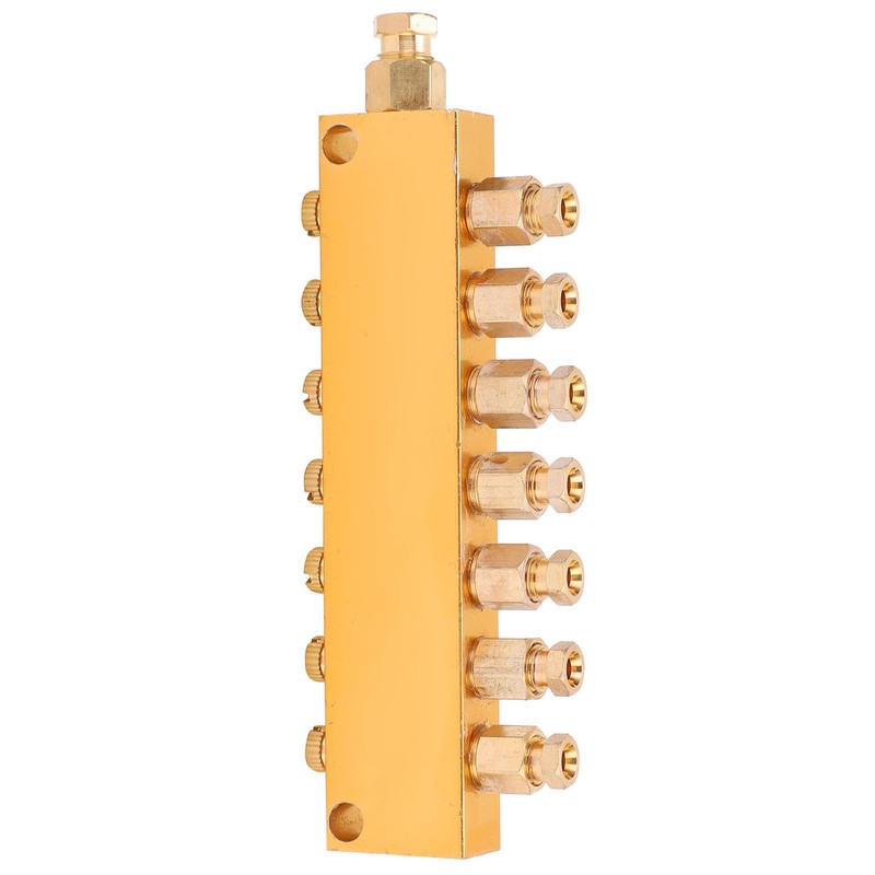 Oil Distributor Adjustable Brass Lube Piston Separator Divider Valve Lubrication