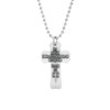 Shields of Strength Antique Finish Flag Cross Necklace - Proverbs