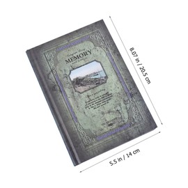 Operitacx Vintage Diary Magazine Paper A5 Writing Notebook Diary Notepad European Travel Diary For Office Writing Portable Schedule Office Planning Notepad Green