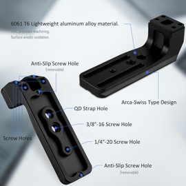 LEFTFOTO Replacement Lens Foot for Sony FE 400-800mm F6.3-8 G OSS (SEL400800G) Lens Tripod Mount Rings Stand Base with Arca Plate