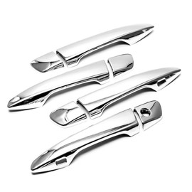 S SIZVER Signature Triple Chrome Plated 8pcs Chrome Door Handle Cover Overlay Compaitble with IS250 IS350 ES350 ES300h GS RX CT200h