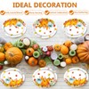 50PCS Fall Oval Paper Plates Large 11” Disposable Autumn Party
