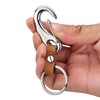 [AutCreation] Titanium Carabiner Key Chain Key Ring Lightweight Keychain Silver
