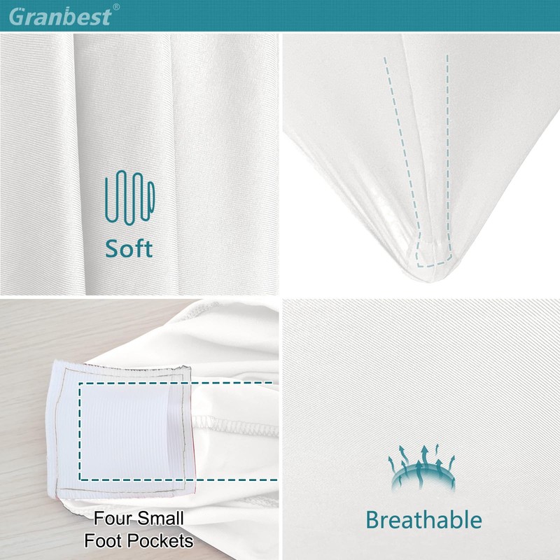 Granbest Cocktail Table Covers, Built-in Spandex, Square Corners, Standing Table