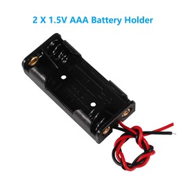 Coliao 12pcs AAA Battery Holder 2 x 1.5V AAA Battery Holder Case Box AAA Battery Holder with Wires
