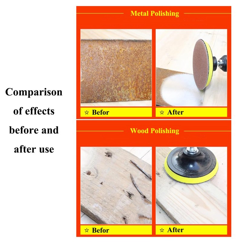 HOTCKB Pack of 30 Sandpaper 125 mm Velcro Round Eccentric