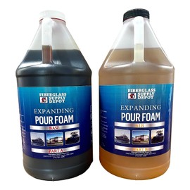6 Lb. Density Expanding Pour Foam, 2 Part Polyurethane Closed Cell Liquid Foam for Boats, Dock Flotation, Carving, Soundproofing, Filling Voids, and Insulation (1 Gallon Kit)