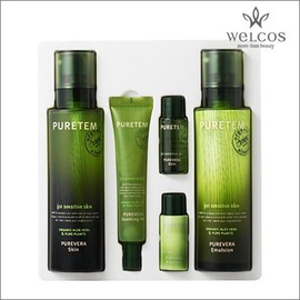 Welcos Puretem Pure Vera 2 types (skin + emulsion) Choose 1 from single item/special set Single item/no box / 웰코스 퓨어템 퓨어베라 2종 (스킨+에멀젼) 단품/기획세트 중 택1 단품/박스없음