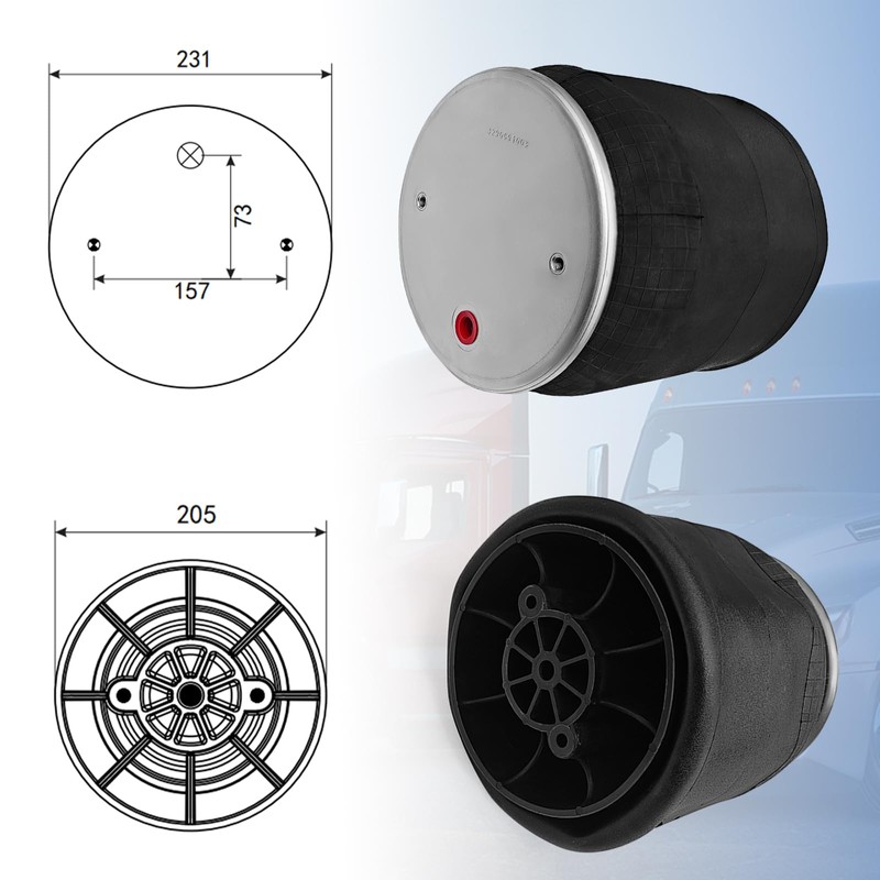 KEIYSHOLCK Air Spring Bag Compatible with Freightliner Trucks OEM Number