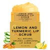 Turmeric Lemon Lip Scrub, Turmeric Lip Exfoliator with Aloe Vera