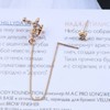 Erimberate Bohemian Crystal Star Cuff Chain Earrings Paved Star Cartilage