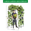 Dollate Garden Arch Trellis 7FT, Thickened Steel Frame Garden Trellis