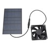 Solar Panel Fan Reduce Temperature Humidity IPX7 Waterproof Solar Powered