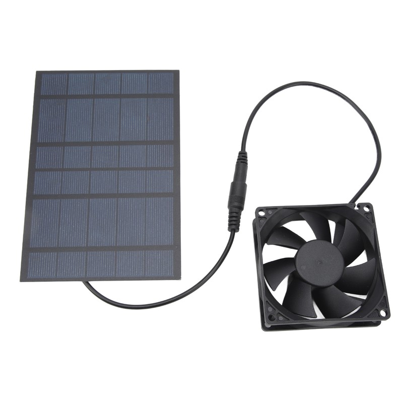Solar Panel Fan Reduce Temperature Humidity IPX7 Waterproof Solar Powered