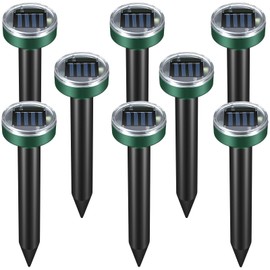 Mole Repellent for Lawns - Ultrasonic Gopher Repellent Solar Powered for Garden,Yard - Waterproof Sonic Mole Spike for Snake,Chipmunk,Outdoor Pest Control Vole Deterrent