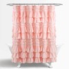 Lush Decor Kemmy Ruffled Shower Curtain, Single, 72" W x