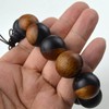 vv8oo Bracelet Ebony Wood 20mm Beads Yin Yang Feng Shui
