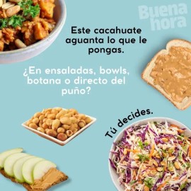 Cacahuate Natural Tostado Pelado Sin Sal BUENAHORA 500g  Snack Saludable, Rico en Proteína y Energía, Ideal para Deportistas, Recetas y Dietas...     