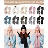 Women Beanie Hat Scarf Gloves Set, 3 PCS Winter Warm
