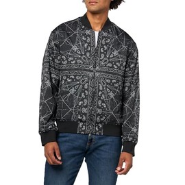 Armani Exchange Men's Bomber, Black Paisley, XX-Large