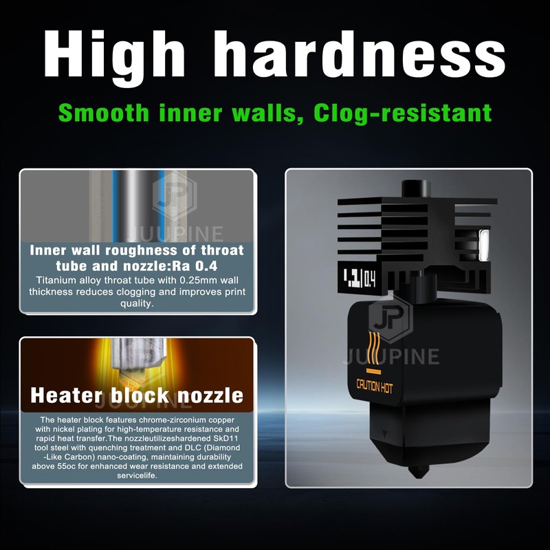 Upgraded for Bambu Lab H2S/H2D Hotend 0.4MM Quick Detachable Nozzle
