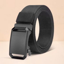 XFSRG Men's Belt, No Holes, Adjustable Canvas Belt, Elastic Woven Belts, Ideal for Business and Work Wear, grey, Grigio-130cm