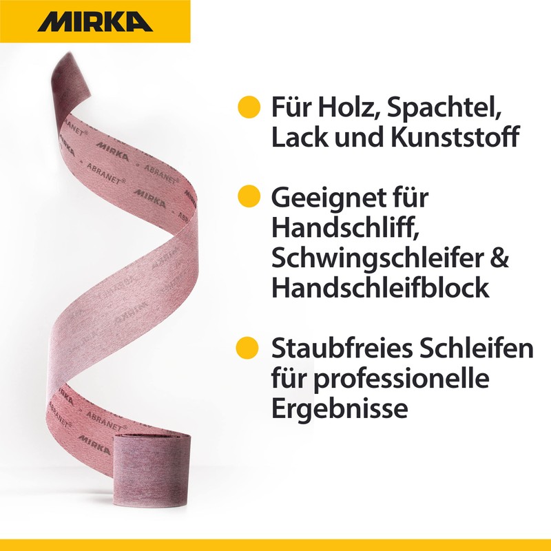 Mirka Abranet 545BQ001253R Mesh Sanding Roll 93 mm x 10