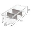 iDesign Large Fridge Organizer Bin with Removable Divider and Lid