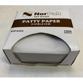 NorPak Dry Waxed Patty Paper 5 1/2 IN X 5 1/2 IN - Box Of 1000