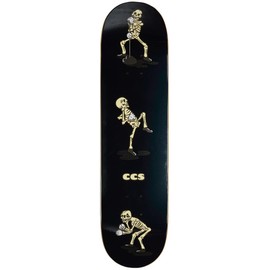 CCS Vine Skeleton Skateboard Deck - Black - 7.25" x 29.25" (Mini)