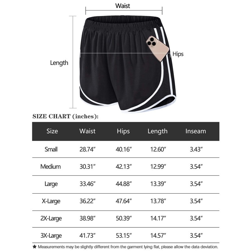 Fulbelle Pantalones cortos deportivos elásticos de doble capa para correr
