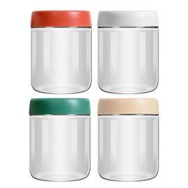 EONJOE 4-Pack Overnight Oats Containers with Lids 16oz Glass Mason Jars Meal Prep Salad Food Cereal Snacks Pudding Yogurt Storage