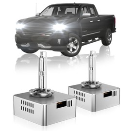 TOPLYGS D5S HID Xenon Headlight Bulb Fit for Chevy 2016 2017 2018 Silverado 1500 LT LTZ LS WT 2018 2019 2020 2021 Equinox, 6000K Bright White, 35W OEM High Low Beam Xenon Lights, Pack of 2