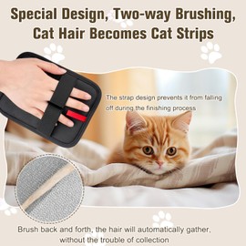 HesKdan 2 Pcs Static Pet Hair Removal Gloves,Pet Hair Removal Glove for Cats & Dogs,Reusable Electrostatic Pet Hair Removal Grooming Gloves Brush Tool for Couch, Furniture, Carpet, Curtain