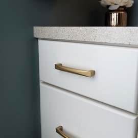 Hickory Hardware H076129-FUB Crest Collection Pull, 3 Inch Center to Center, Flat Ultra Brass