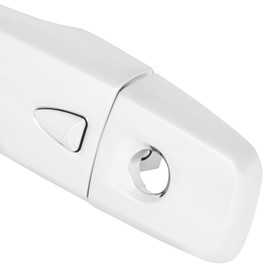 Factory Style Front Exterior Car Door Handle with Keyhole and Smart Entry Compatible with Nissan Murano Rogue 2014-2020, Driver Left Side, Chrome