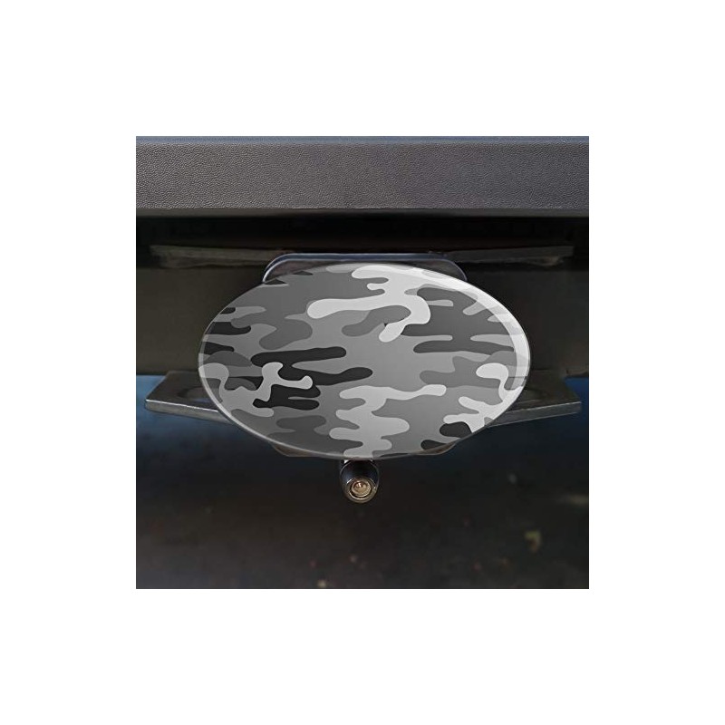 GRAPHICS & MORE Snow Camouflage Oval Tow Trailer Hitch Cover