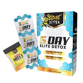 Stinger Detox 5-Day Elite Detox Extra Strength Cleanse | 5 Stick Packs | Over 15 Organic Vegetables & Plant-Based Ingredients | All Natural, GMO-Free & Vegan-Safe