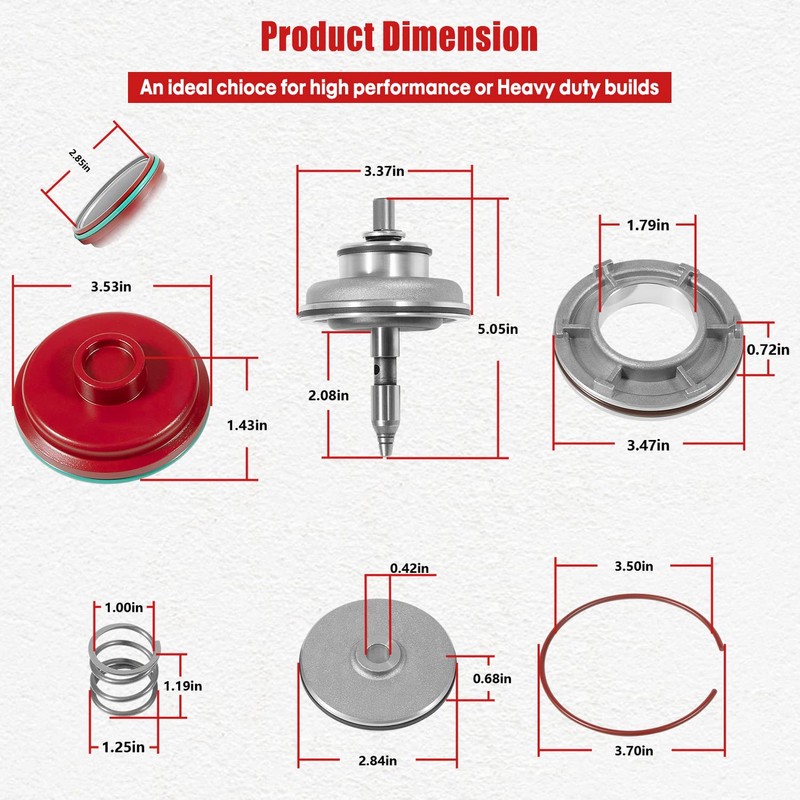High performance Corvette Servo Piston Assembly with Cover, Snap Ring