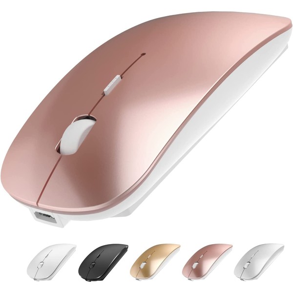 ShuGuoTu Wireless Mouse, 2.4G Slim Mute Silent Click Noiseless Optical