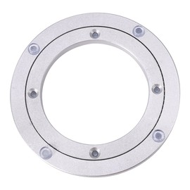 Aluminium Swivel Ring, 360° Swivel Bearing, Turntable for Dining Table/Dining Table (8 Inches x Height 8.5 mm, Silver)