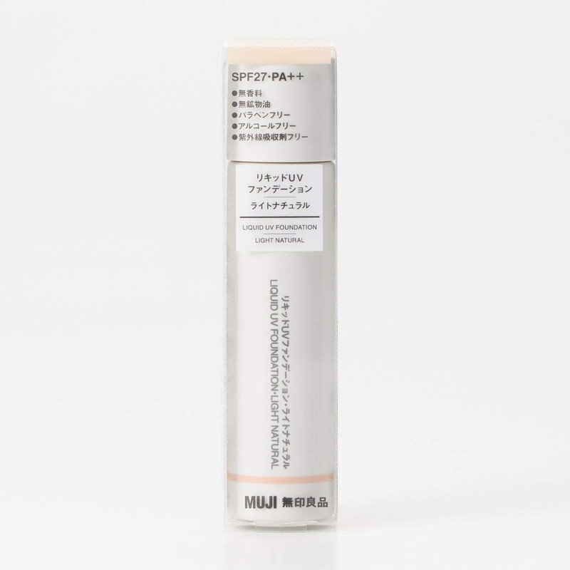 MUJI 02124717 Liquid UV Foundation, Light Natural, SPF27, PA++, 1.1