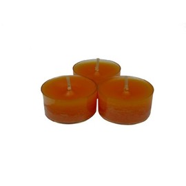 Wenzel-Kerzen 31-1522-18-23 Tea Lights in Plastic Case Set of 18 Mandarin Approx. 4 Hours Burning Time