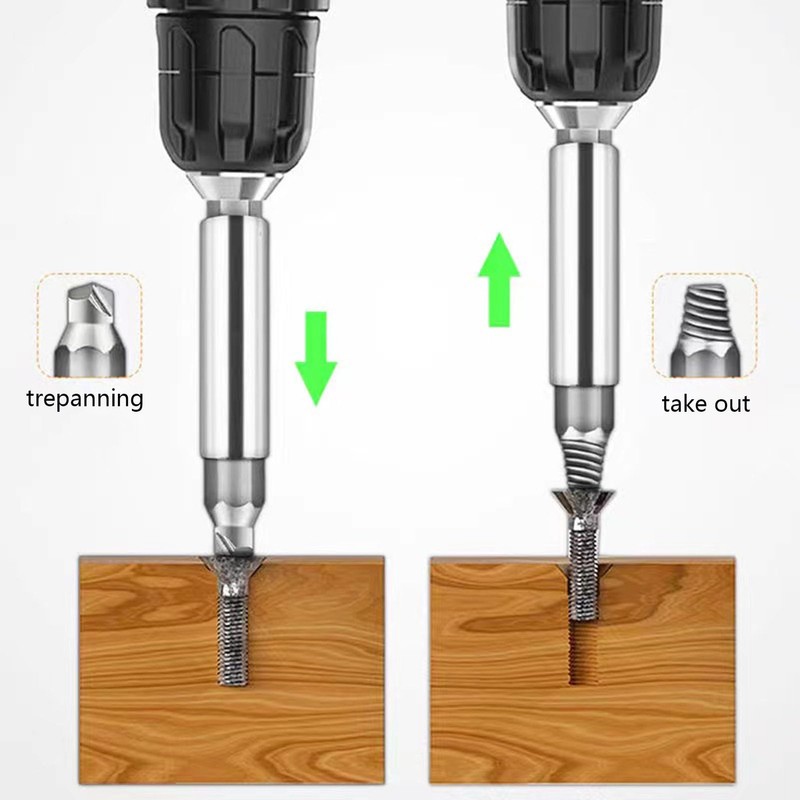 22-Piece Screw Extractor Set with Sliding Thread Bits, Plastic Storage
