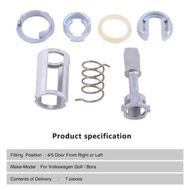 Qiilu Lock Repair Kit, Door Lock Cylinder Repair Kit Front Left Right Replacement Parts for MK4