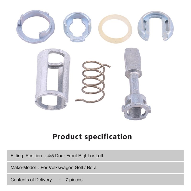 Qiilu Lock Repair Kit, Door Lock Cylinder Repair Kit Front