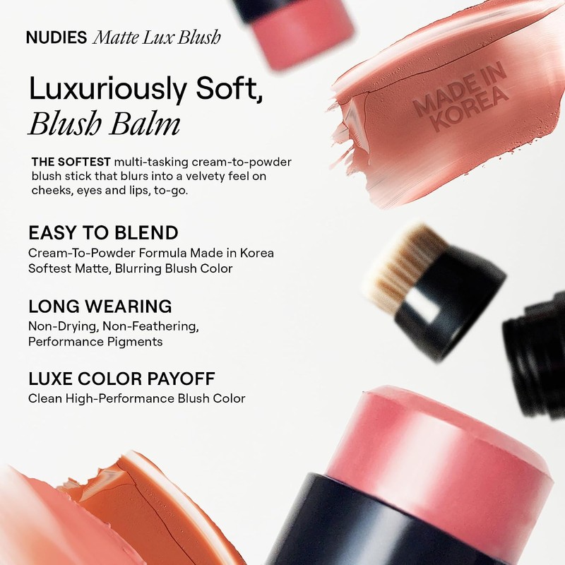 Nudestix Nudies Matte Lux Cream Blush 3-in-1 All Over Face