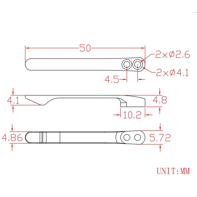 CIVIVI Titanium Pocket Clip with 2 Pairs Titanium Screws for