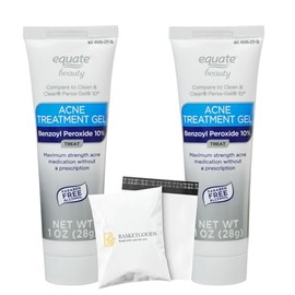 Equate 10% Benzoyl Peroxide Acne Treatment Gel - 2 Pack